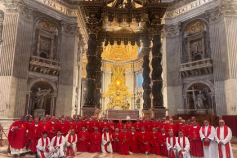 Obispos peruanos se reunieron en el Vaticano. Foto: Facebook/Conferencia Episcopal
