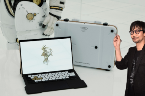 Hideo Kojima sorprende con sus diiseño futurista en el CES 2026. Foto: Composición