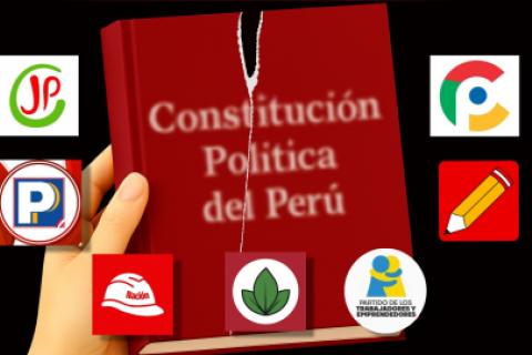 Los partidos de izquierda que proponen desestabilizar el país con el cuento de una nueva Constitución.