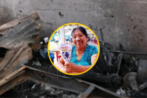 Mujer fallece al intentar rescatar a su esposo de incendio en VMT