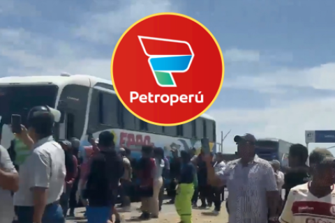 Protestas y bloqueos Panamericana Norte por privatización Petroperu Talara