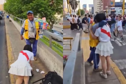 Streamer Nanatty pide perdón de rodillas a vendedor ambulante a quien insultó Estoy realmente arrepentida