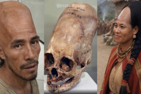 Cráneos alargados de la cultura Paracas. 