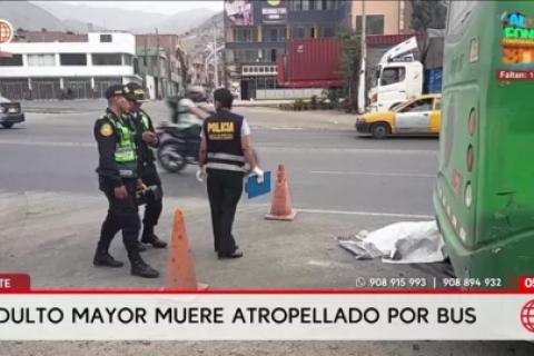 Adulto mayor muere tras ser atropellado en Ate