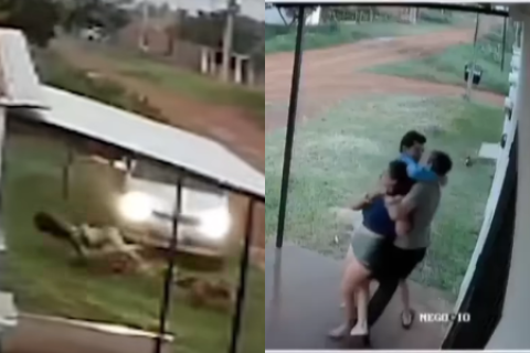 Paraguay Atropelló a su pareja y luego intentó estrangularla [VIDEO]
