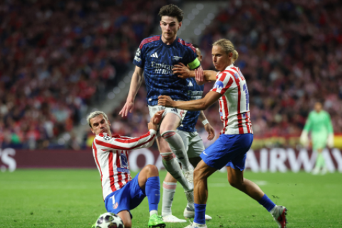 Atlético de Madrid y Arsenal empataron en la semis de Champions League