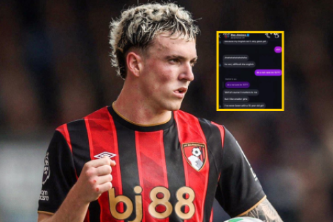 Alex Jimenez chats menor de edad 15 años Bournemouth Premier League