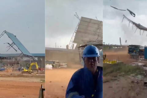 tornado en Indonesia