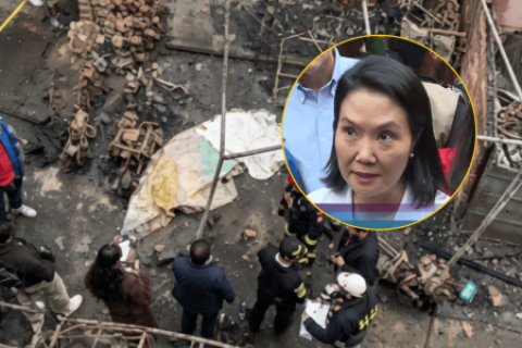 Keiko Fujimori visitó a afectados por incendio en La Victoria VIDEO