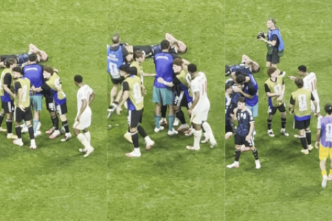 Bellingham le pegó un cachetazo por la espalda a Barco tras caer ante Argentina