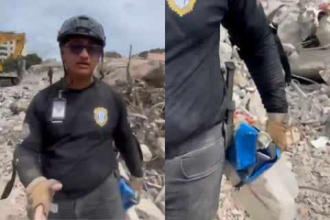policías prisión robar pertenencias entre escombros terremotos Venezuela